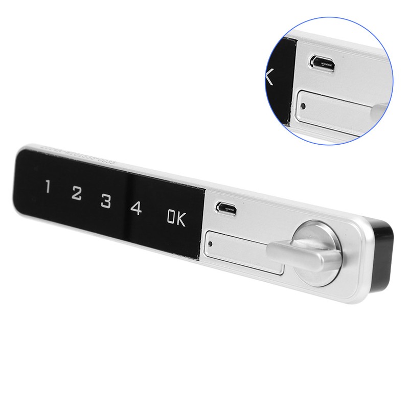 Smart Password Lock Zinc Alloy Touch Keypad Flat Bolt for