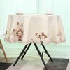 Round Red Floral Flower Embroidered Table Runner Tablecloth Cutwork Table
