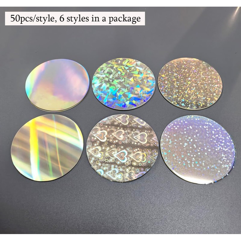 KJArrow Button Maker Supplies 300Pcs Glitter Plastic Film for 25mm