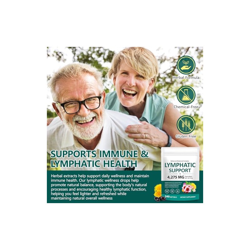 Lymphatic Support Supplement with 21 Botanical Extracts – 240 PCS