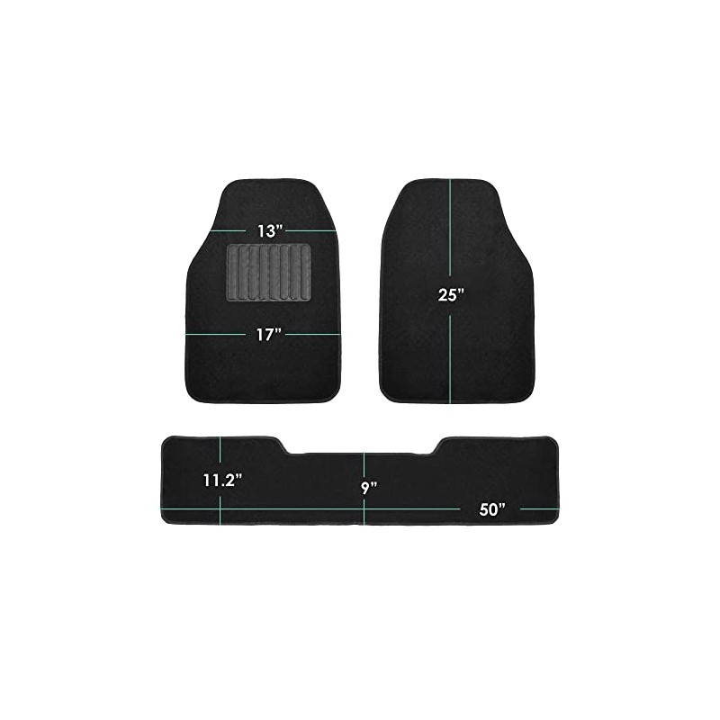 FH Group Tapete de Piso con Almohadilla para talón, Negro