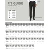 Mens Classic Fit Flat Front Hidden Expandable Waist Dress Pants