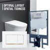 PuritySage Dual Flush Wall Hung Toilets Water Tank Flush Plate,Compatible