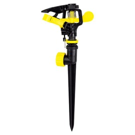 CNX Aspersor de Riego (rehilete para jardín) Regulable de Pulsaciones con Estaca plástica (Ideal para Jardín)