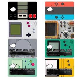 Pounchi Retro Game Controller Credit Debit Card Decor Stickers Skin (8 Pcs)