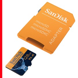 SanDisk 128GB 2-Pack Outdoors FHD microSDXC UHS-I Memory Card (2x128GB) with SD Adapter - Up to 150MB/s, Full HD, C10, U1, V10, A1, Trail Camera Micro SD Card - SDSQUBC-128G-GN6VT