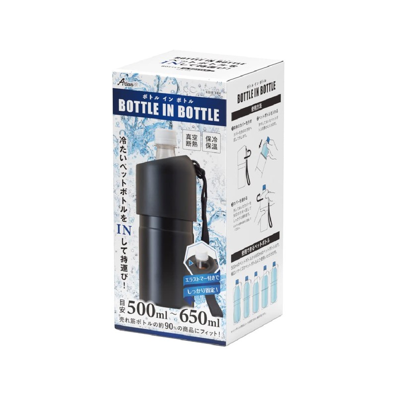 Atlas ABIB-BBK2P Plastic Bottle Holder, Water Bottle, 2-Pack, Cold Insulated,