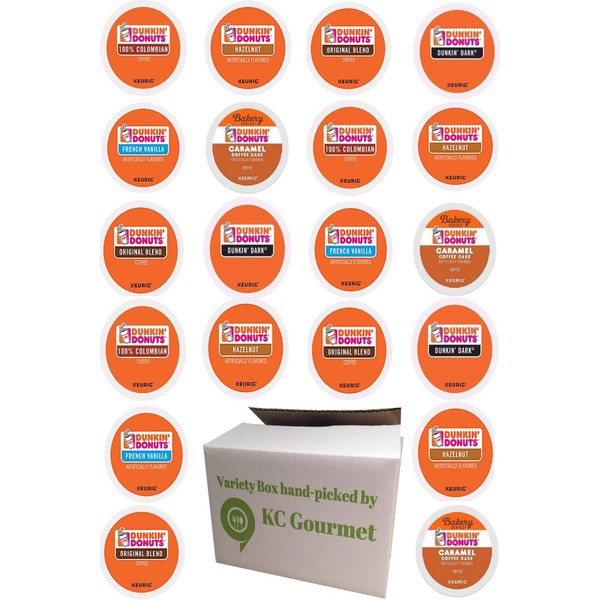 Variety pack of Dunkin Donuts Coffee K Cups for All Keurig K Cup Brewers - (6 flavors, NO DECAF, 4 K cups each flavor, Total of 24 K Cups)