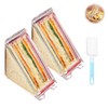 LFCFBH 2 PCS Transparent Sandwich Container, Reusable Triangle Sandwich Container