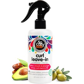 SoCozy Curl Leave-In Conditioner - Detangles and Restores Curls While Infusing Them with Moisture for Shiny, Soft Curls - Sweet Pea Scent, 8 Fluid Ounces