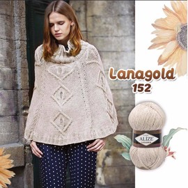 Alize 5 x 100g Lanagold Türkische Premium Wolle Baumwolle und Acryl Handstrickgarne | Yarn | Garn | Strickgarn Accessoire Baby zum Häkeln Stricken Kleidung Schals (Petrol | 426)