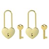 PATIKIL 3.9 Inch Love Locks Heart Padlock with Key Set,