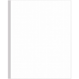 Unpunched Dotted Paper, Letter Size 100Sheets / 200Pages Loose-Leaf Paper, 100gsm White Paper, 8.5'' x 11''