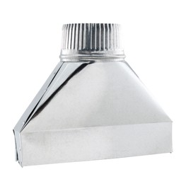 RecPro RV Ducting 4-Inch Straight Register Boot | Straight Crimped Boot | Galvanized | 2-1/4" x 10" x 4"