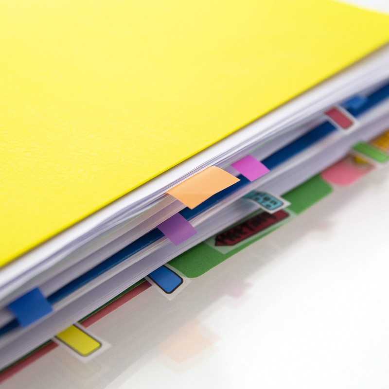 BAZIC Products Neon Page Marker Dispensers, Sticky Notes for Study