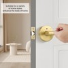 Goldenwarm 1 Pack Gold Door Handles Interior, Brushed Gold Privacy