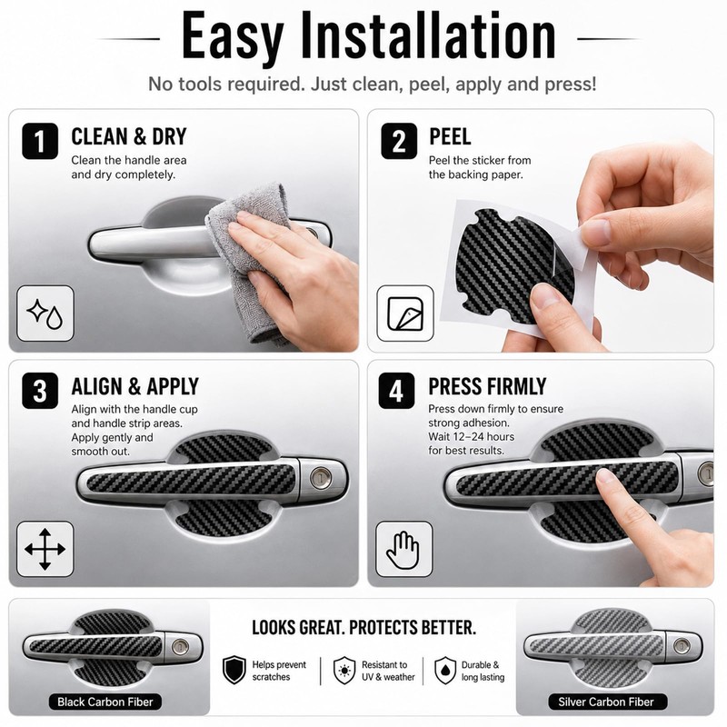 16 Pcs Car Door Handle Scratch Protectors,Car Door Handle Protector