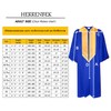 Herrenbek Unisex Choir Robe with Gold Satin Stole for Church