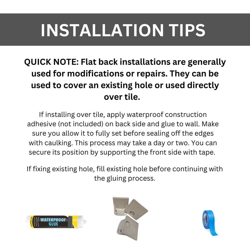 Ceramic Toothbrush Holders for Bathrooms Over Tile Wall Mount Flat