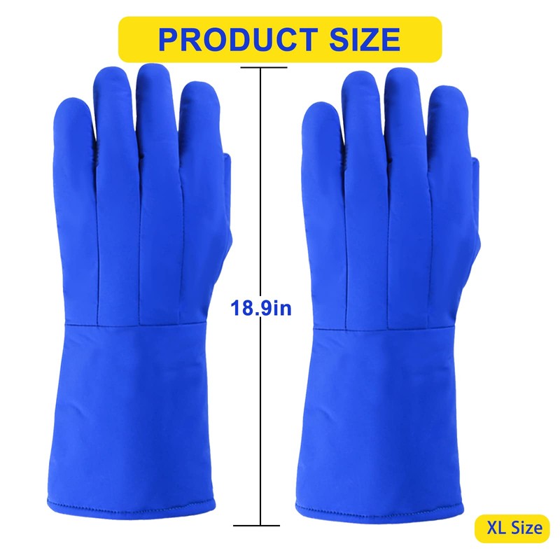 Cryogenic Gloves Low Temperature Liquid Nitrogen Protective Cowhide Gloves Resistance