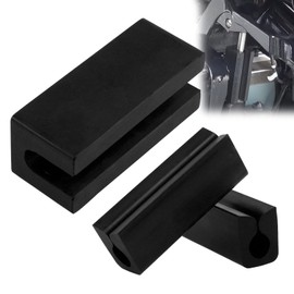 CWaveRow Transom Saver Support and 2 PCS Trailering Motor Locks Compatible with Single Ram Outboard Mercury Evinrude Johnson Yamaha Honda and Tohatsu Rubber Black