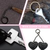 50 Pcs Small Key Rings 10mm Mini Keyring Rings Black