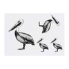 4 x 'Pelican Side View' Temporary Tattoos - Water Resistant,