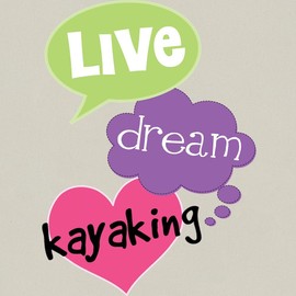 CafePress Live Dream Kayaking Canvas Tote Top Zipper Closure