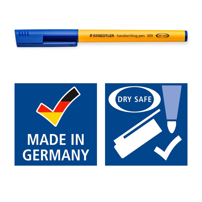 Staedtler 309-3 Handwriting Pen In Box Of 10 - Blue
