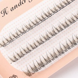 60pcs & 120 bundles Free Union False Eyelashes Mixed Fish Tail Makeup Stage Recitals Party Extensions Handmade Glued Eyelashes Volume Mink Soft (120 Bundles - 8mm)