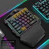 Vbestlife Teclado para Juegos con una Mano, Teclado Inalámbrico RGB,