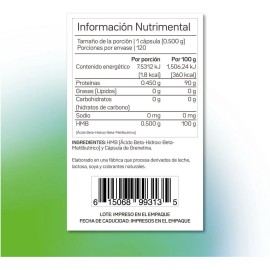 Hmb Suplemento Primetech 120 Cáps Con 500 Mg