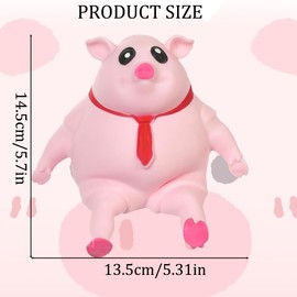 Stress Pig, Anti Stress Pig, Anti Stress Cube Stress Ball, ETS Pig Stress Toy, Cute Pink Pig Stress Toy, Squeeze Toy for Children Adults (Pink)