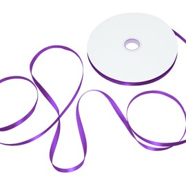 HARSKIYER 100 Yards 1/4 Inch Purple Satin Ribbon, Solid Fabric Ribbon Roll for Gift Wrapping, Floral Bouquets, Wedding, Party, Hair, Decoration, Bow and Craft