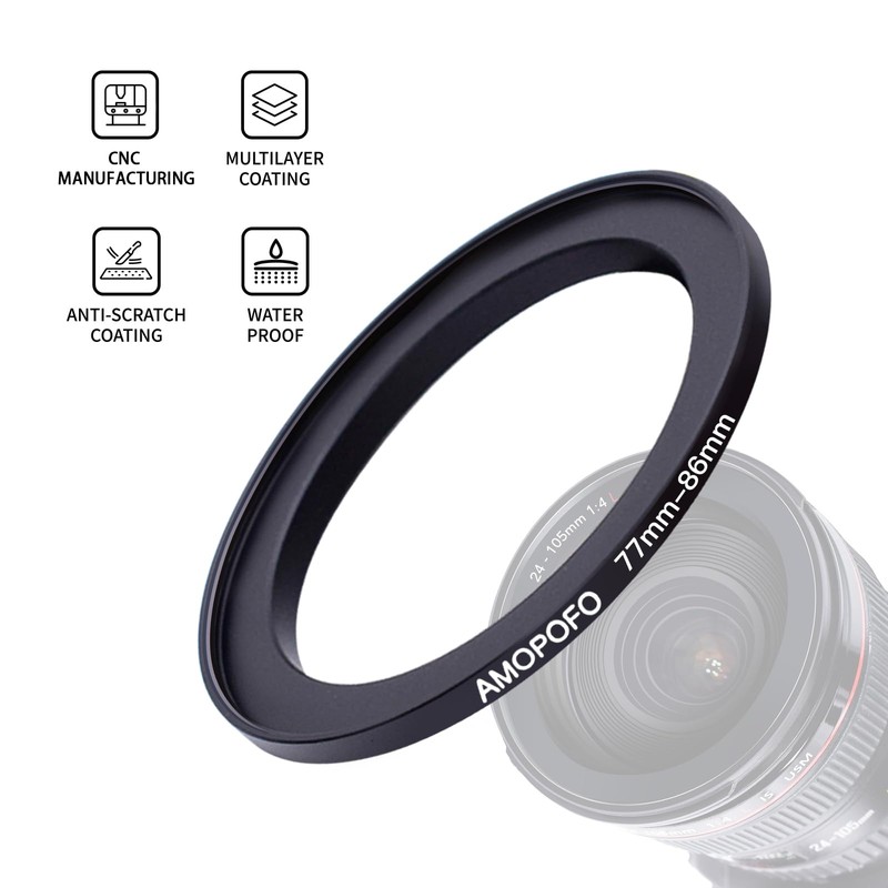 77mm to 86mm Camera Filter Ring/77mm to 86mm Step-Up Ring