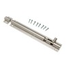 DOOR BOLT BARREL SLIDE LOCK 150MM 6 INCH ALUMINIUM + SCREWS (pack of 3)
