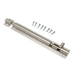 DOOR BOLT BARREL SLIDE LOCK 150MM 6 INCH ALUMINIUM + SCREWS (pack of 3)
