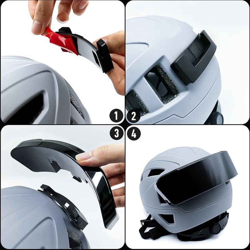 Smart LED Helmet Light with APP Control – 4-in-1 Motorcycle