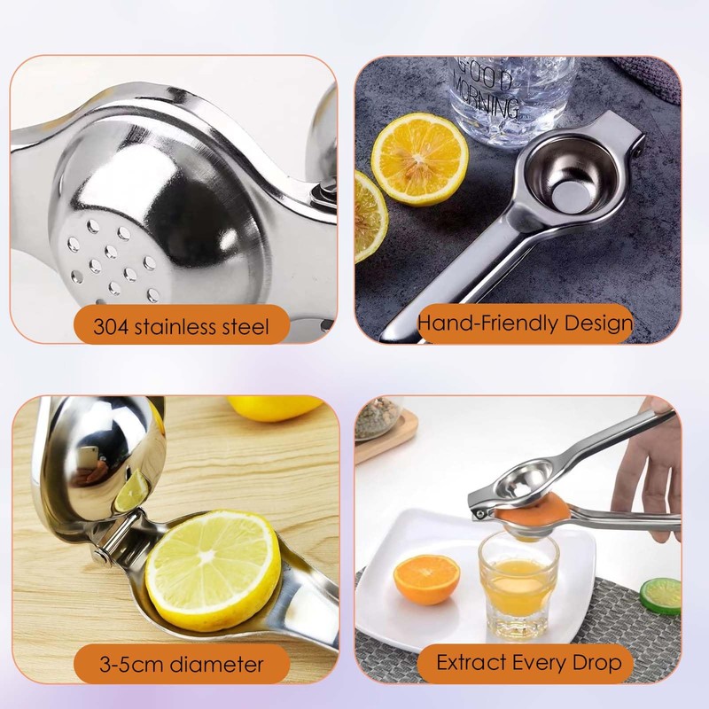 Loimon Lemon Squeezer Juicer, Stainless Steel Manual Juicer, Sturdy and