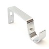28mm Chrome Silver Curtain Pole Brackets x 2 Strong Metal