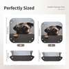 Cute Pug Dog Print Leather Vanity Tray Desktop Storage Organizer