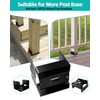 12 PCS 4x4 Black Galvanized Post Base Steel Inter 3.5x3.5