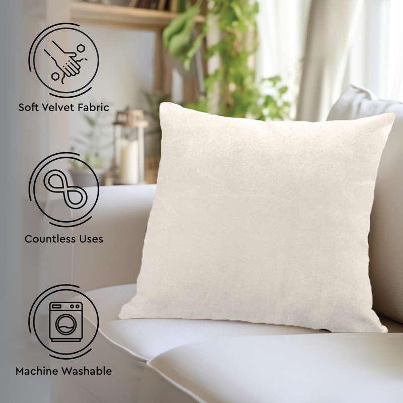 Encasa Christmas New Year VELVET Cushion Covers 2pc Set (60