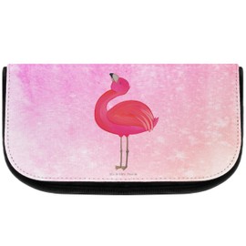 Mr. & Mrs. Panda Flamingo Proud Cosmetic Bag, Purple, Hand Drawn