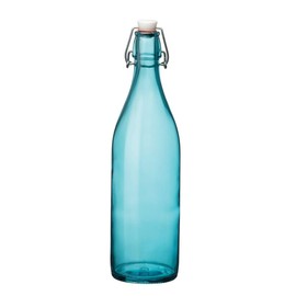 Bormioli Rocco Giara Sky Blue Glass Bottle With Stopper 33 3/4oz