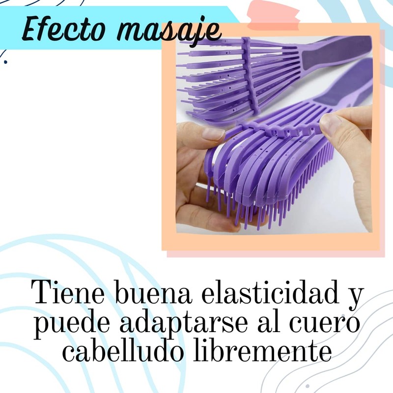 Trio Cepillo Acordeon Desenrredante Cabello Peine Cuidado del Cabello de