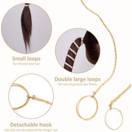 Spiral Hair Tie for Sports Tangle-free Ponytail Holders Elastic Braided Hair Ties for Gym Swimming (Beige, One Size)