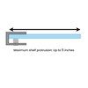 Dulles Glass Floating Shelf Brackets, Rounded Clamps Heavy Duty, Matte