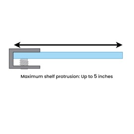 Dulles Glass Floating Shelf Brackets, Rounded Clamps Heavy Duty, Matte Black, for Glass, Wood, Acrylic Wall Mounted Shelf Support. 1 Piece.