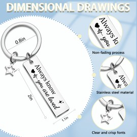 Qiubewi Loved Gifts for Men Women Encouragement Gift for Him Her Unique Keychain Gift Ideas Perfect Birthday Christmas Valentines Day Anniversary Present I Love You Key Chain Souvenir